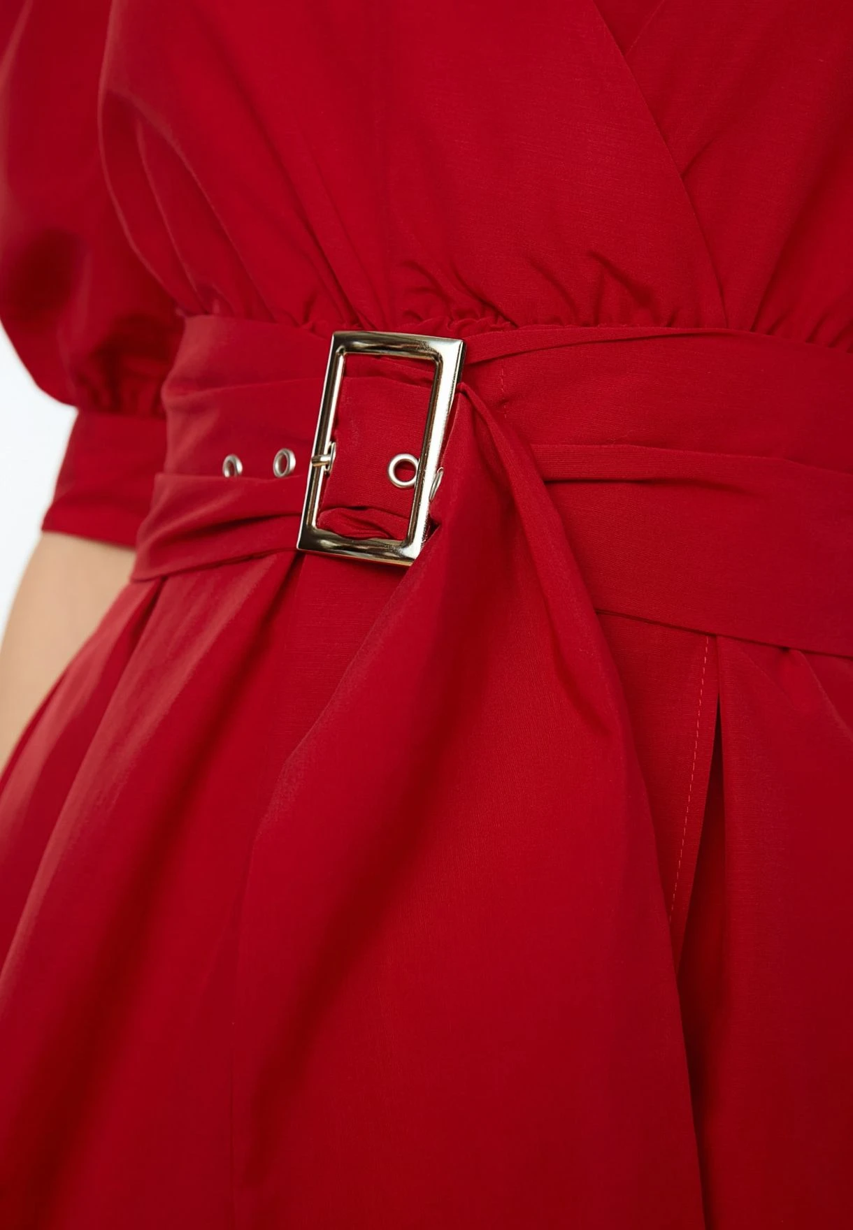 Trendyol Balloon Sleeve Wrap Dress 6 Trendyol Balloon Sleeve Wrap Dress - Image 6