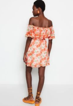 Trendyol Bardot Floral Print Dress -Silk Bloom Dresses Store 6 zoom desktop 28
