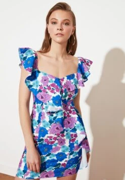 Trendyol Ruffle Detail Floral Print Dress -Silk Bloom Dresses Store 6 zoom desktop 35