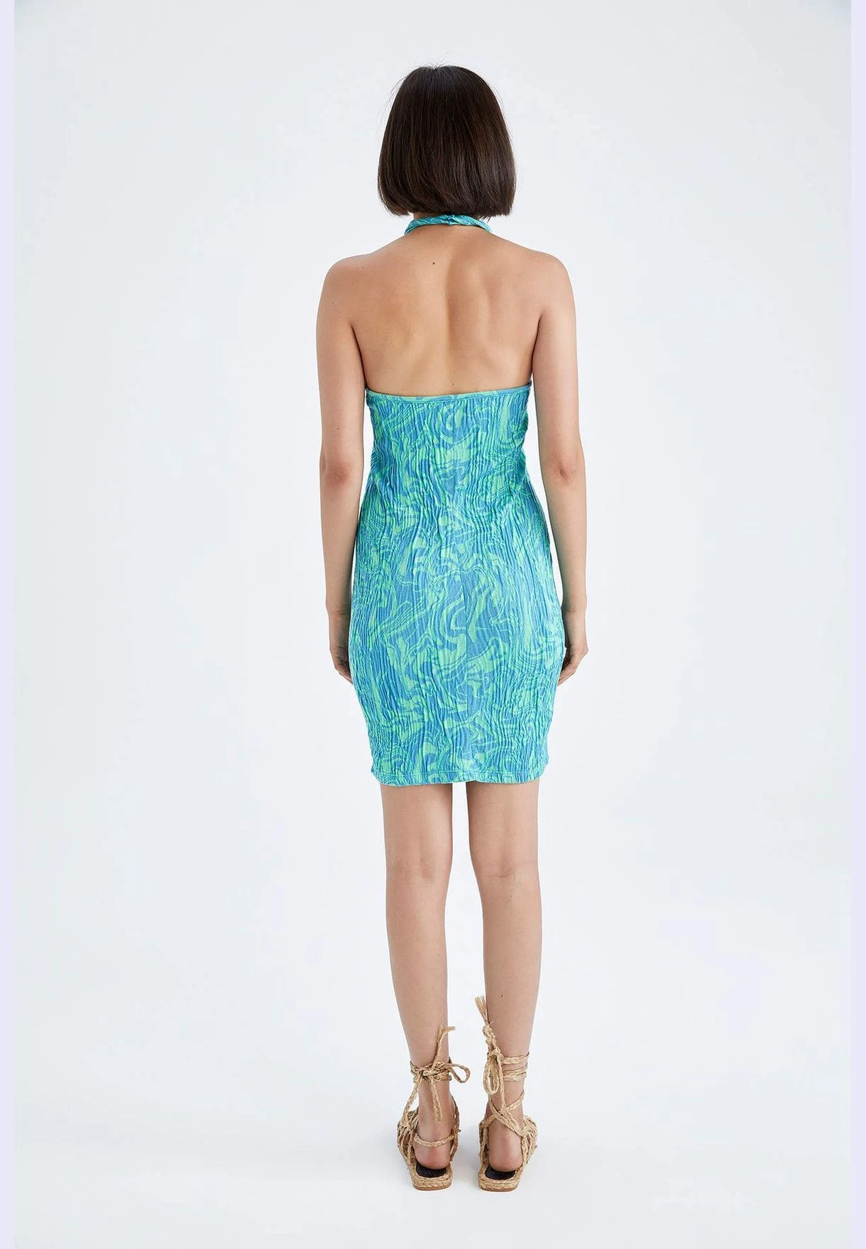 DeFacto Woman Bodycon Wrap Short Sleeve Knitted Dress 6 DeFacto Woman Bodycon Wrap Short Sleeve Knitted Dress - Image 6