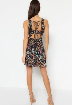 Trendyol Cowl Neck Printed Dress -Silk Bloom Dresses Store 6 zoom desktop 71