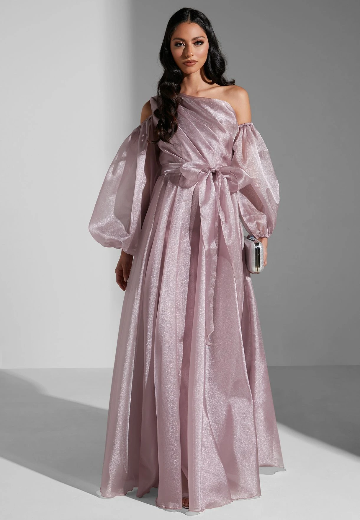 One Shoulder Shimmer Dress 6 One Shoulder Shimmer Dress - Image 6