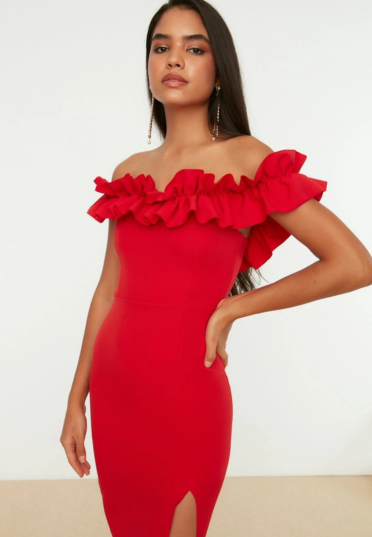 Trendyol Bardot Bodycon Dress 6 Trendyol Bardot Bodycon Dress - Image 6