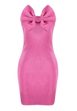 Trendyol Bow Detail Textured Dress -Silk Bloom Dresses Store 7 zoom desktop 11