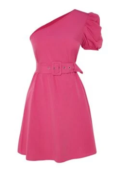 Trendyol Belted One Shoulder Dress -Silk Bloom Dresses Store 7 zoom desktop
