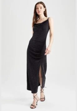 DeFacto Woman Cowl Neck Strappy Short Sleeve Knitted Dress -Silk Bloom Dresses Store 7 zoom desktop 47