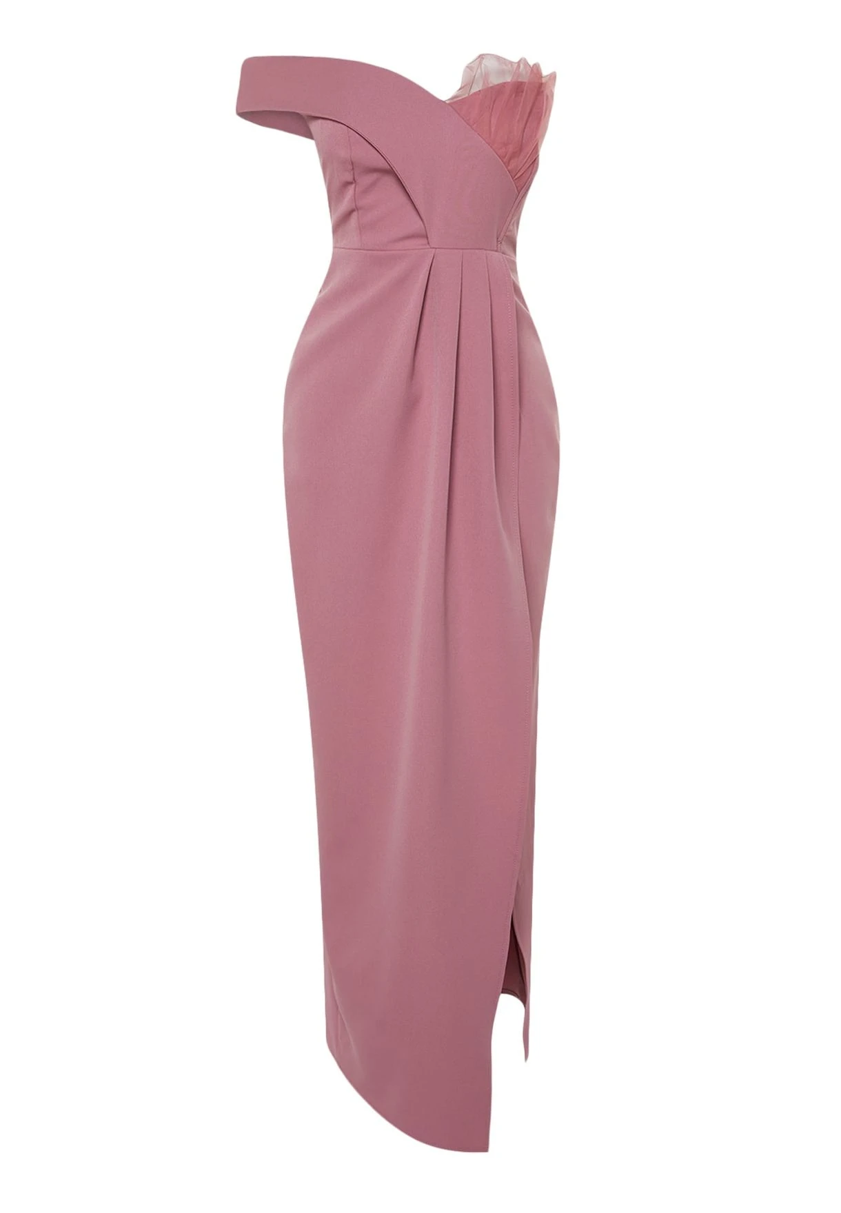 Trendyol Bardot Pleated Wrap Dress 7 Trendyol Bardot Pleated Wrap Dress - Image 7