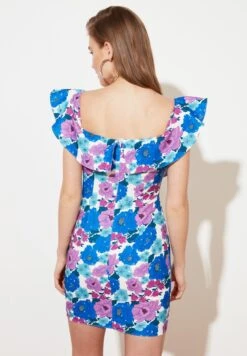 Trendyol Ruffle Detail Floral Print Dress -Silk Bloom Dresses Store 8 zoom desktop 21