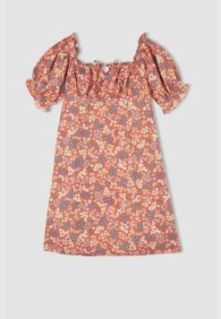 DeFacto Woman A-Line Short Sleeve Woven Dress -Silk Bloom Dresses Store 8 zoom desktop 37